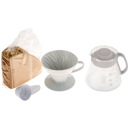 Zestaw Hario V60 Dripper & Pot White -