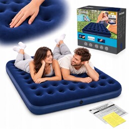 Materac dmuchany dwuosobowy 203x152x22cm do spania w domu