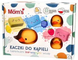 Kaczki do kąpieli z tabletkami barwiącymi wodę Mom''s