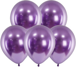 Balony lateksowe Glossy fioletowe - 30 cm -