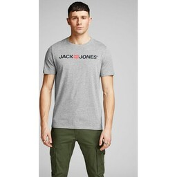 Jack&amp;amp;Jones T-Shirt Corp Logo 12137126 Szary Slim Fit