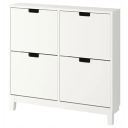 Ikea Stall Szafka na buty, 4 przegrody, biały,