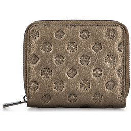 Damski portfel skórzany z tłoczeniem złoty