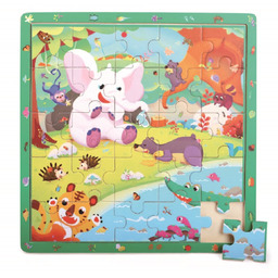 Gra Bright Drewniana puzzle dżungla 25 el