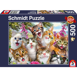 Schmidt, puzzle, Koty robią selfie, 500 el.