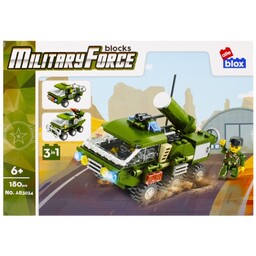 Klocki Militaria 3w1 Pojazd Wojskowy 180 elementów Alleblox