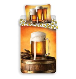 Jerry Fabrics Pościel bawełniana 140x200 Kufel Piwa Beer