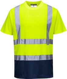 PORTWEST S378 T-SHIRT OSTRZEGAWCZY DWUKOLOROWY ; ŻÓŁTY/GRANATOWY