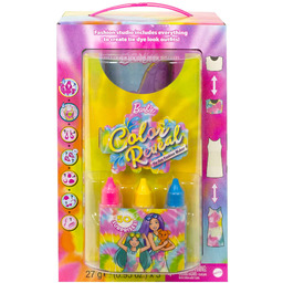 Lalka Barbie Color Reveal Neon Tie-Dye duży zestaw