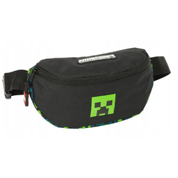 Saszetka Nerka Minecraft TNT CREEPER Czarna Regulowany Pasek