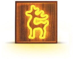 NEOLIA Neon Wood Frame LED RENIFER biały ciepły