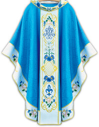 Ornat haftowany "Salve Regina"