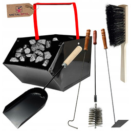 Węglarka pojemnik na drewno węgiel popiół akcesoria