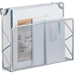 Relaxdays Uchwyt na czasopisma na ścianę, półka