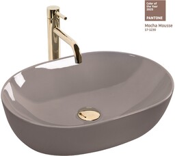 Rea Umywalka nablatowa Rea Lisa Beige Shiny