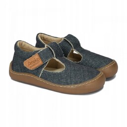 Ameko tenisówki Barefoot Axel Antracyt na rzep roz.20