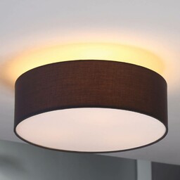 Lampa sufitowa Lindby Sebatin, Ø 40 cm, szary,