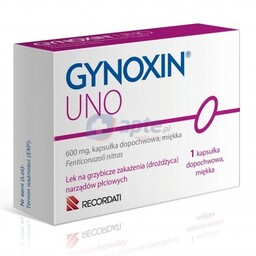 Gynoxin UNO 600mg x1 kapsułka dopochwowa, miękka