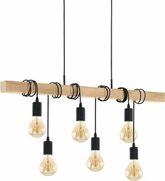 EGLO Lampa wisząca TOWNSHEND, 6-ogniskowa, lampa wisząca vintage