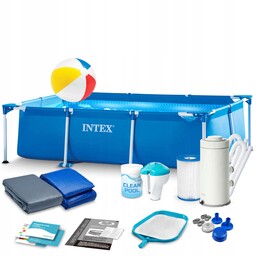 Basen ogrodowy stelażowy Intex 260x160 Intex 16w1 pompa