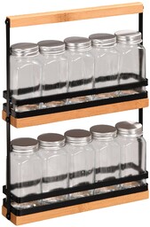 Kesper Organizer na przyprawy, szklane pojemniczki 100 ml