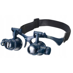 Lupa nagłowna, jubilerska, okulary powiększające 25x z Led