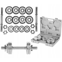 Zestaw hantli do ćwiczeń Regulowane hantelki w walizce