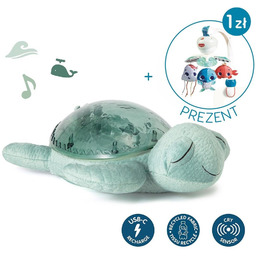 Lampka i Pozytywka 2w1 Żółw podwodny zielony Projektor