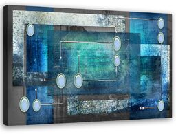 Obraz, Niebieska Abstrakcja 3D 60x40