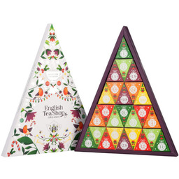 Kalendarz adwentowy Choinka Biała  25 piramidek
