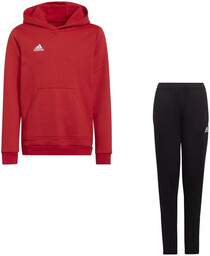 Dres sportowy adidas Entrada dziecięcy czerwony/czarny H57566 +