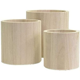 Artemio 14001928 okrągłe wazony do dekoracji drewna, beżowe,