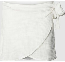 Spódnica mini z bawełny w kopertowym stylu