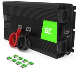 GREENCELL Przetwornica 12V na 230V 1500W/3000W Modyfikowana sinusoida