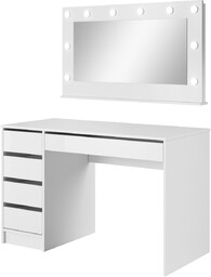 Białe biurko z szufladami Ada 120 cm -