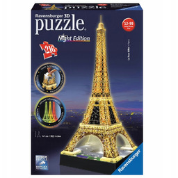 Ravensburger Puzzle 3D Wieża Eiffla Led Night Edition