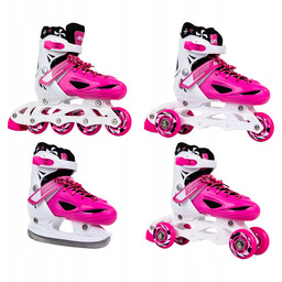 Łyżworolki 4w1 Łyżwy Rolki Wrotki r.30-33 wymienna płoza