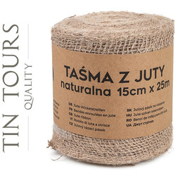 NATURALNA TAŚMA Z JUTY 15 cm x 25