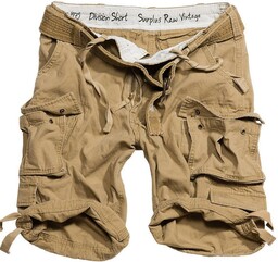 spodnie bojówki krótkie DIVISION SHORTS beżowe-M