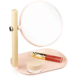 Różowe lusterko kosmetyczne Powiększające luterko do makijażu Lusterko