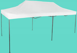Namiot ekspresowy 3x6m stalowy, Biały, Bez ścian bocznych
