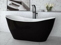 Wanna z konglomeratu czarno-biała 160 cm + klik-klak