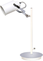 Retro lampa stołowa 1xE27 maks. 60W chromowany metal/biały
