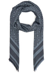 Szal Tommy Hilfiger Monogram AW0AW17493 Granatowy