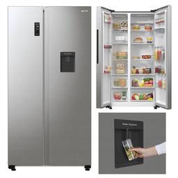 Lodówka SBS Gorenje NRR9185EAXLWD Inox Dystrybutor Kostkarka No