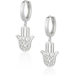 Kolczyki Ręka Fatimy srebrne