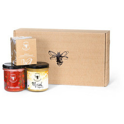 Zestaw 2 miodami - malina i cytryna
