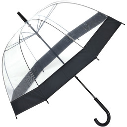 Parasol HONEYMOON, czarny, transparentny