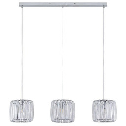 Lindby - Sofia Lampa Wisząca Transparent/Chrome