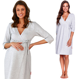 Szlafrok ciążowy DOCTOR NAP 9243 szary M